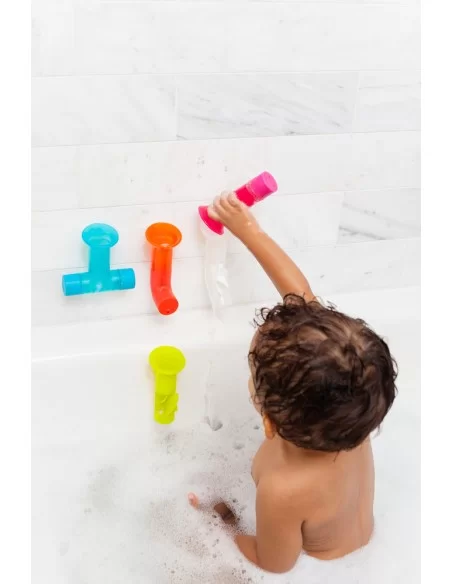 Boon Bath Pipes Building Bath Toy (5Pc)-Multicolour Boon