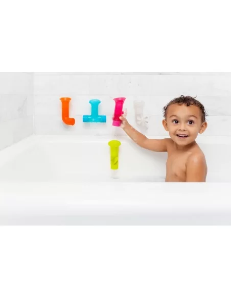 Boon Bath Pipes Building Bath Toy (5Pc)-Multicolour Boon