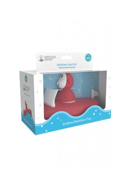 Matchstick Monkey Bathtime Boat Set-Red Matchstick Monkey