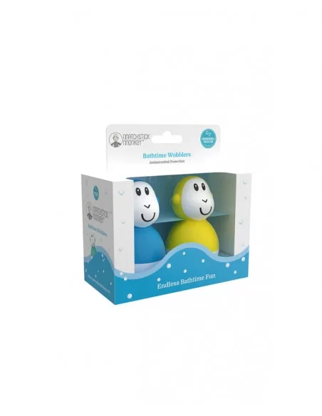 Matchstick Monkey Bathtime Wobblers-Blue/Yellow Matchstick Monkey