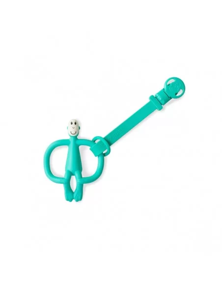 Matchstick Monkey Double Soother Clip-Blue/Green Matchstick Monkey