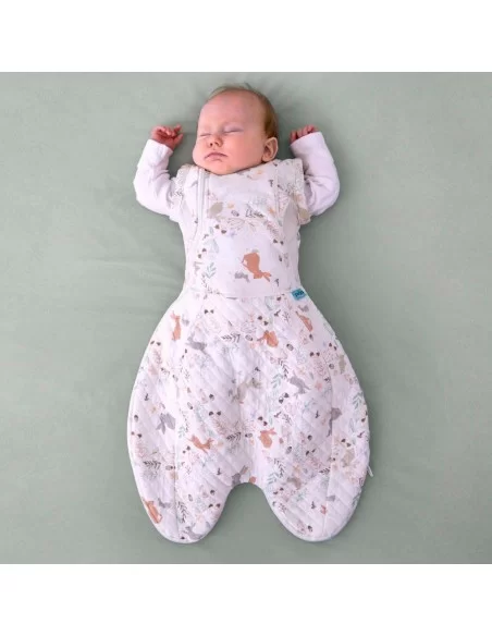 Purflo Swaddle To Sleep Bag 2.5 Tog Storybook Nutmeg 0-4M Purflo