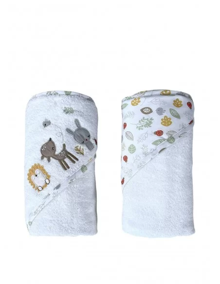 Silver Cloud Hooded Cuddle Robes Pack Of 2-Treetops Silver Cloud