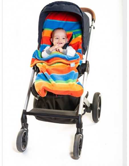 Buggysnuggle Explorer Footmuff Fleece-Rainbow Extreme buggysnuggle