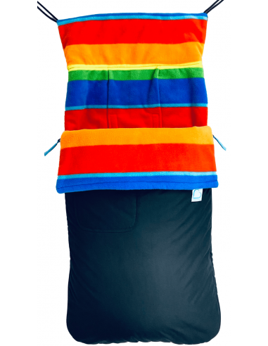 Buggysnuggle Explorer Footmuff Fleece-Rainbow Extreme