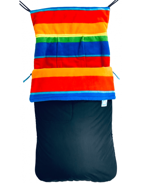 Buggysnuggle Explorer Footmuff Fleece-Rainbow Extreme buggysnuggle