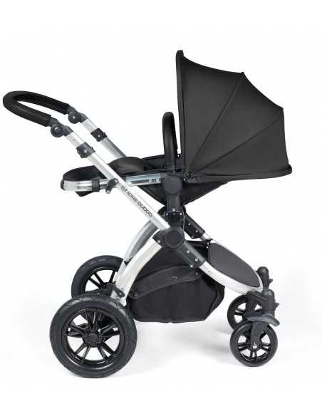 Ickle Bubba Stomp Luxe Silver Frame 2in1 Travel System-Midnight/Black Handle Ickle Bubba