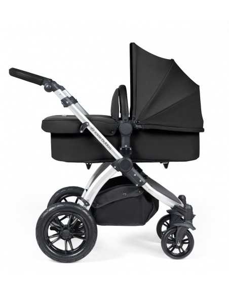 Ickle Bubba Stomp Luxe Silver Frame 2in1 Travel System-Midnight/Black Handle Ickle Bubba