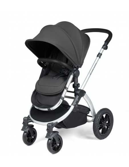 Ickle Bubba Stomp Luxe Silver Frame 2in1 Travel System-Charcoal Grey/Black Handle Ickle Bubba