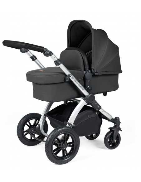 Ickle Bubba Stomp Luxe Silver Frame 2in1 Travel System-Charcoal Grey/Black Handle Ickle Bubba