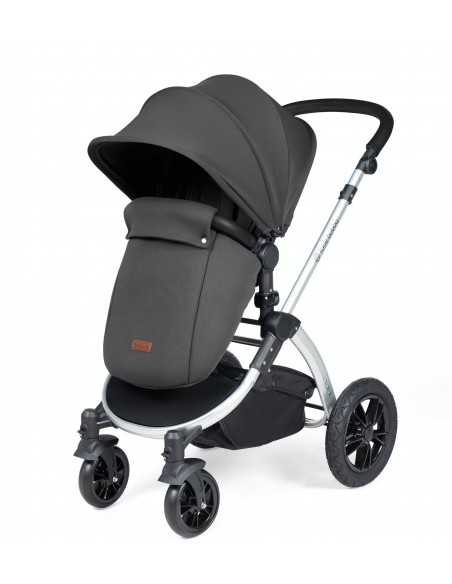 Ickle Bubba Stomp Luxe Silver Frame 2in1 Travel System-Charcoal Grey/Black Handle Ickle Bubba