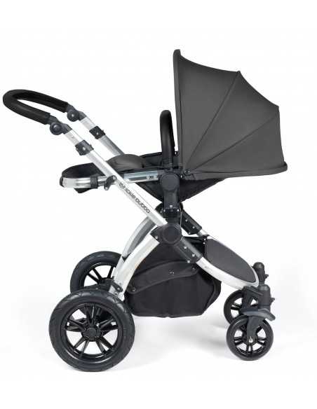 Ickle Bubba Stomp Luxe Silver Frame 2in1 Travel System-Charcoal Grey/Black Handle Ickle Bubba