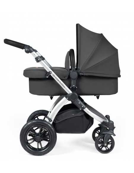 Ickle Bubba Stomp Luxe Silver Frame 2in1 Travel System-Charcoal Grey/Black Handle Ickle Bubba