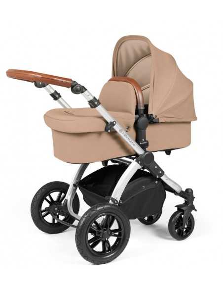 Ickle Bubba Stomp Luxe Silver Frame 2in1 Travel System-Dessert/Tan Handle Ickle Bubba