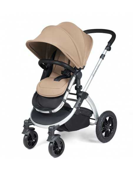 Ickle Bubba Stomp Luxe Silver Frame 2in1 Travel System-Dessert/Black Handle Ickle Bubba