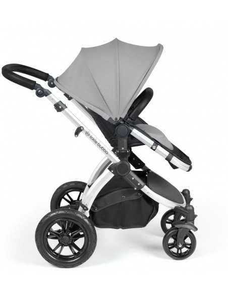 Ickle Bubba Stomp Luxe Silver Frame 2in1 Travel System-Pearl Grey/Black Handle Ickle Bubba