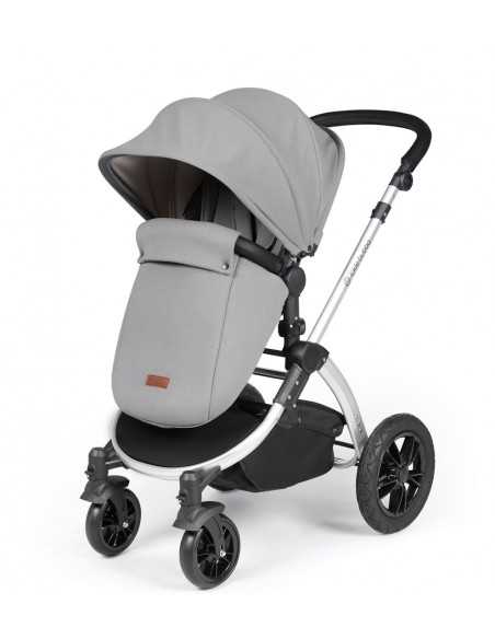 Ickle Bubba Stomp Luxe Silver Frame 2in1 Travel System-Pearl Grey/Black Handle Ickle Bubba