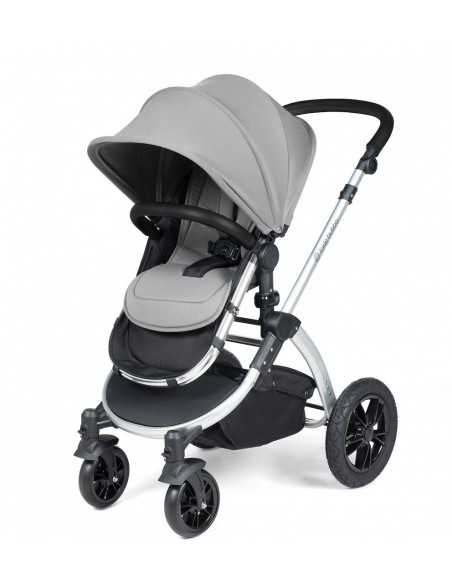 Ickle Bubba Stomp Luxe Silver Frame 2in1 Travel System-Pearl Grey/Black Handle Ickle Bubba