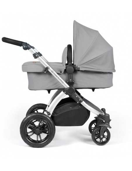 Ickle Bubba Stomp Luxe Silver Frame 2in1 Travel System-Pearl Grey/Black Handle Ickle Bubba