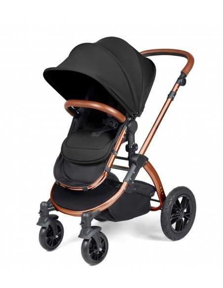 Ickle Bubba Stomp Luxe Bronze Frame 2in1 Travel System-Midnight/Tan Handle Ickle Bubba