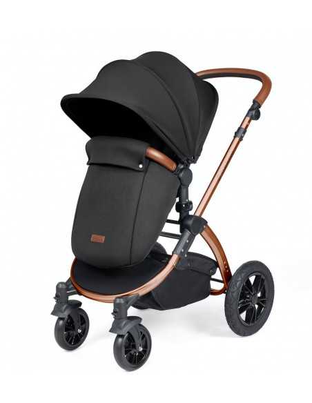 Ickle Bubba Stomp Luxe Bronze Frame 2in1 Travel System-Midnight/Tan Handle Ickle Bubba