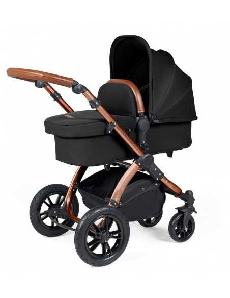 Ickle Bubba Stomp Luxe Bronze Frame 2in1 Travel System-Midnight/Tan Handle Ickle Bubba