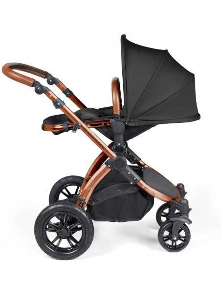 Ickle Bubba Stomp Luxe Bronze Frame 2in1 Travel System-Midnight/Tan Handle Ickle Bubba