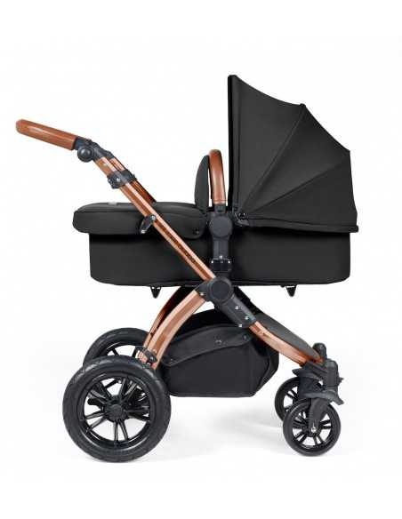 Ickle Bubba Stomp Luxe Bronze Frame 2in1 Travel System-Midnight/Tan Handle Ickle Bubba