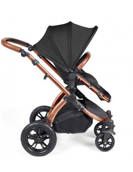 Ickle Bubba Stomp Luxe Bronze Frame 2in1 Travel System-Midnight/Tan Handle Ickle Bubba