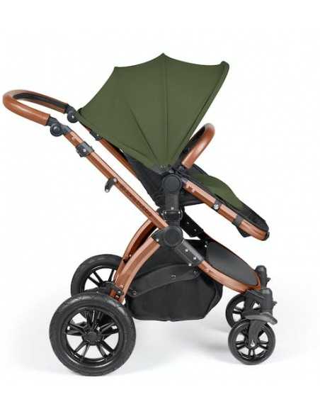 Ickle Bubba Stomp Luxe Bronze Frame 2in1 Travel System-Woodland/Tan Handle Ickle Bubba