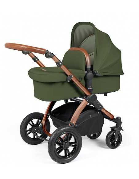 Ickle Bubba Stomp Luxe Bronze Frame 2in1 Travel System-Woodland/Tan Handle Ickle Bubba