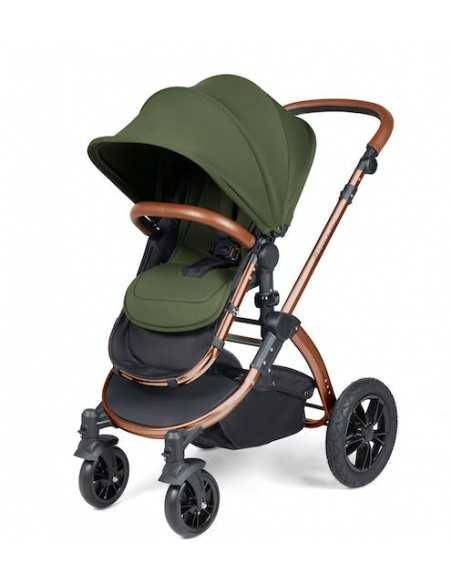 Ickle Bubba Stomp Luxe Bronze Frame 2in1 Travel System-Woodland/Tan Handle Ickle Bubba