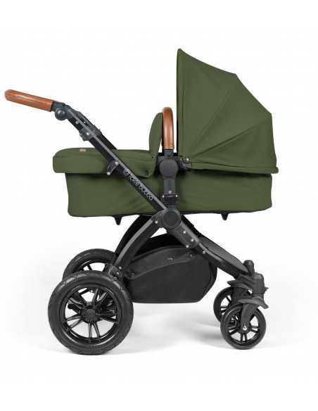 Ickle Bubba Stomp Luxe Black Frame 2in1 Travel System-Woodland/Tan Handle Ickle Bubba