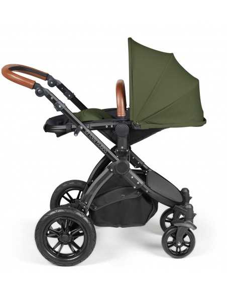 Ickle Bubba Stomp Luxe Black Frame 2in1 Travel System-Woodland/Tan Handle Ickle Bubba