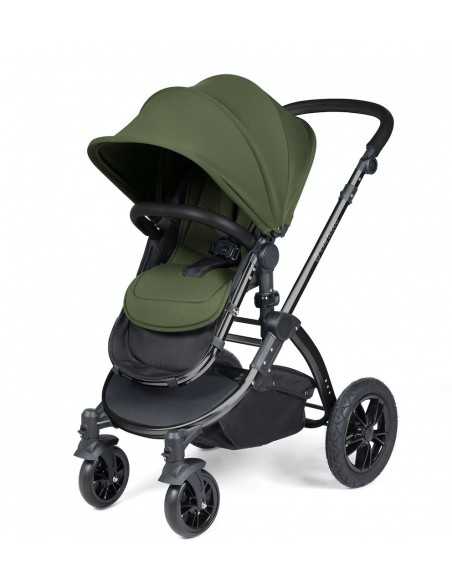 Ickle Bubba Stomp Luxe Black Frame 2in1 Travel System-Woodland/Black Handle Ickle Bubba