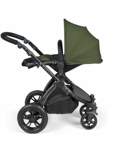 Ickle Bubba Stomp Luxe Black Frame 2in1 Travel System-Woodland/Black Handle Ickle Bubba