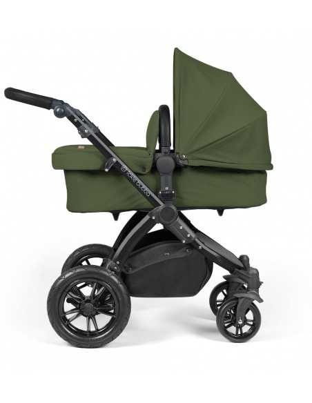 Ickle Bubba Stomp Luxe Black Frame 2in1 Travel System-Woodland/Black Handle Ickle Bubba