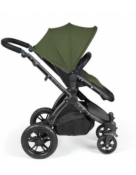 Ickle Bubba Stomp Luxe Black Frame 2in1 Travel System-Woodland/Black Handle Ickle Bubba