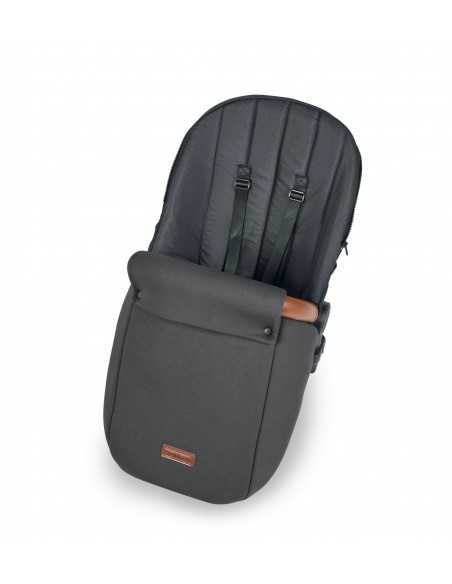 Ickle Bubba Stomp Luxe Black Frame 2in1 Travel System-Charcoal Grey/Tan Handle Ickle Bubba