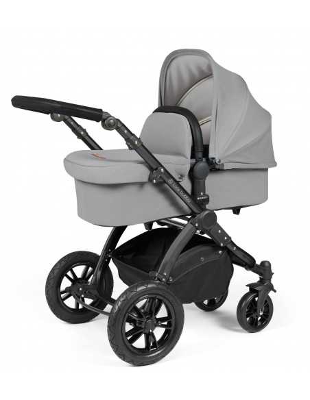 Ickle Bubba Stomp Luxe Black Frame 2in1 Travel System-Charcoal Grey/Black Handle Ickle Bubba