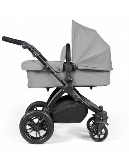 Ickle Bubba Stomp Luxe Black Frame 2in1 Travel System-Charcoal Grey/Black Handle Ickle Bubba