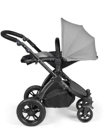 Ickle Bubba Stomp Luxe Black Frame 2in1 Travel System-Charcoal Grey/Black Handle Ickle Bubba