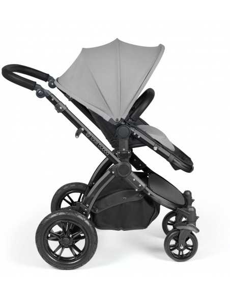 Ickle Bubba Stomp Luxe Black Frame 2in1 Travel System-Charcoal Grey/Black Handle Ickle Bubba