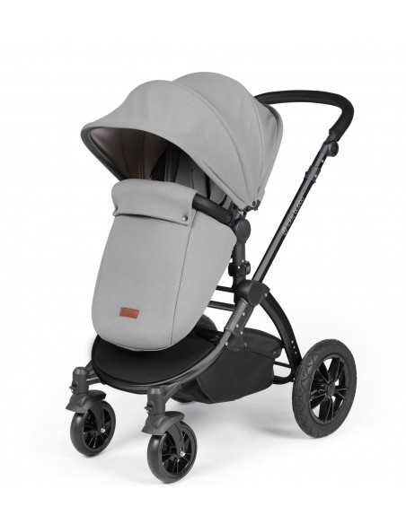 Ickle Bubba Stomp Luxe Black Frame 2in1 Travel System-Charcoal Grey/Black Handle Ickle Bubba