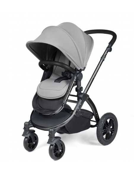 Ickle Bubba Stomp Luxe Black Frame 2in1 Travel System-Charcoal Grey/Black Handle Ickle Bubba