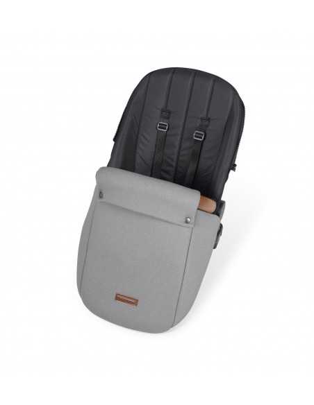 Ickle Bubba Stomp Luxe Black Frame 2in1 Travel System-Pearl Grey/Tan Handle Ickle Bubba