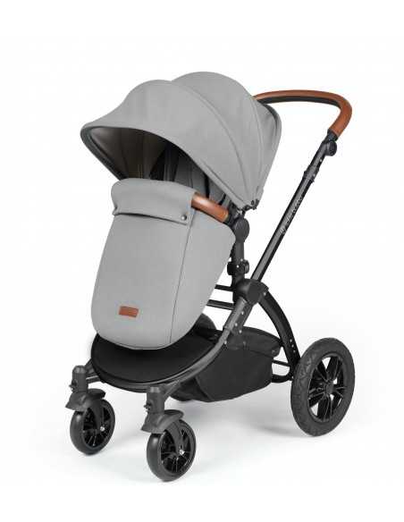 Ickle Bubba Stomp Luxe Black Frame 2in1 Travel System-Pearl Grey/Tan Handle Ickle Bubba