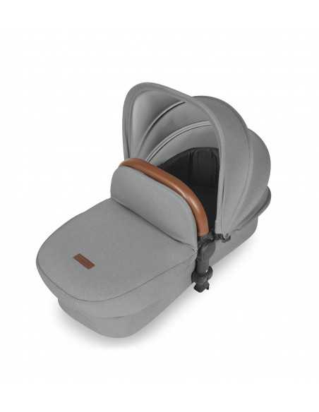 Ickle Bubba Stomp Luxe Black Frame 2in1 Travel System-Pearl Grey/Tan Handle Ickle Bubba