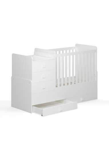Kidsaw Kids 1200 Combi 4in1 Cotbed-White Kidsaw Kids 1200 Combi 4in1 Cotbed-White