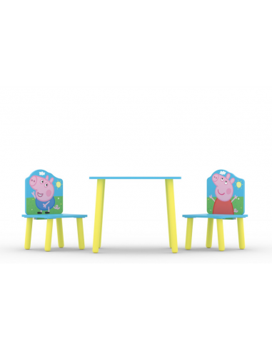 Kidsaw Kids Peppa Pig Table & Chairs Kidsaw Kids Peppa Pig Table & Chairs